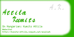 attila kumits business card